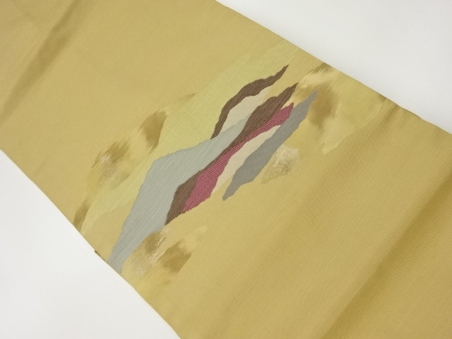 リサイクル　抽象模様織出し名古屋帯